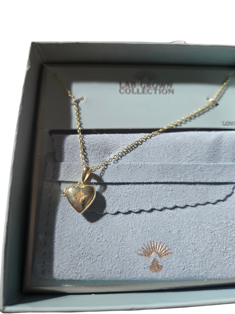 Heart Locket Pendant Necklace - Lab Grown Diamond